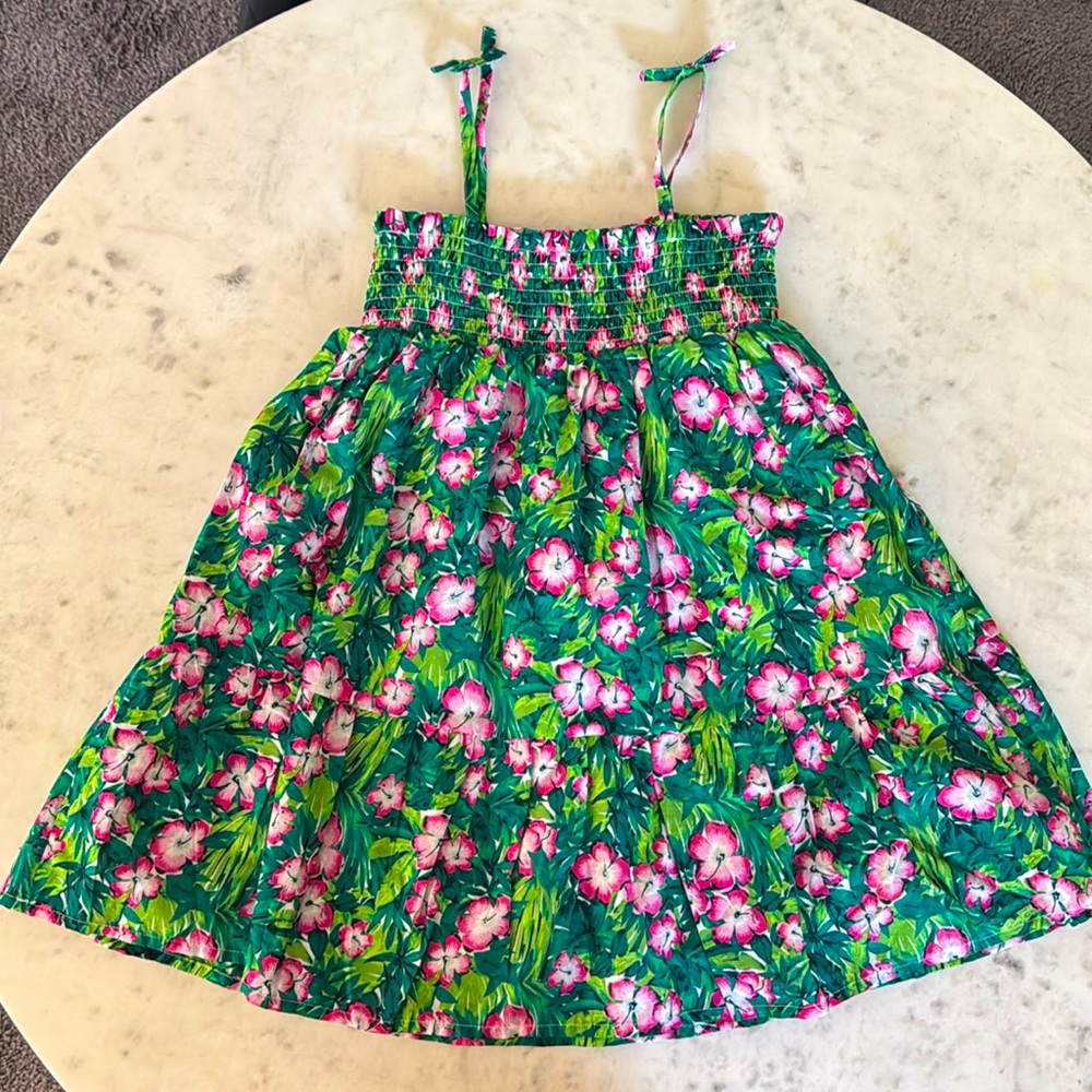 Janie and Jack girls size 6 smocked floral dress